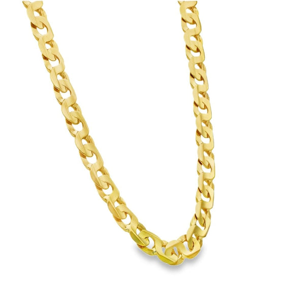 9ct Yellow Gold Heavy Figure Of Eight Curb Chain - 24" - 53.0g