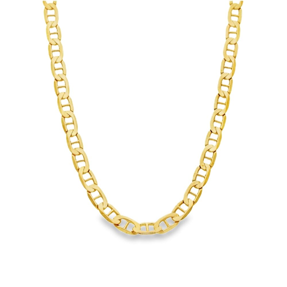 9ct Yellow Gold Flat Anchor Chain - 18" - 18.1g