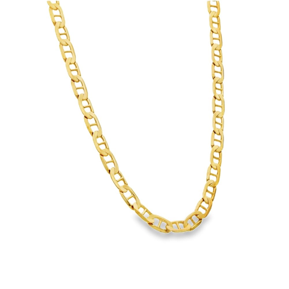 9ct Yellow Gold Flat Anchor Chain - 18" - 18.1g