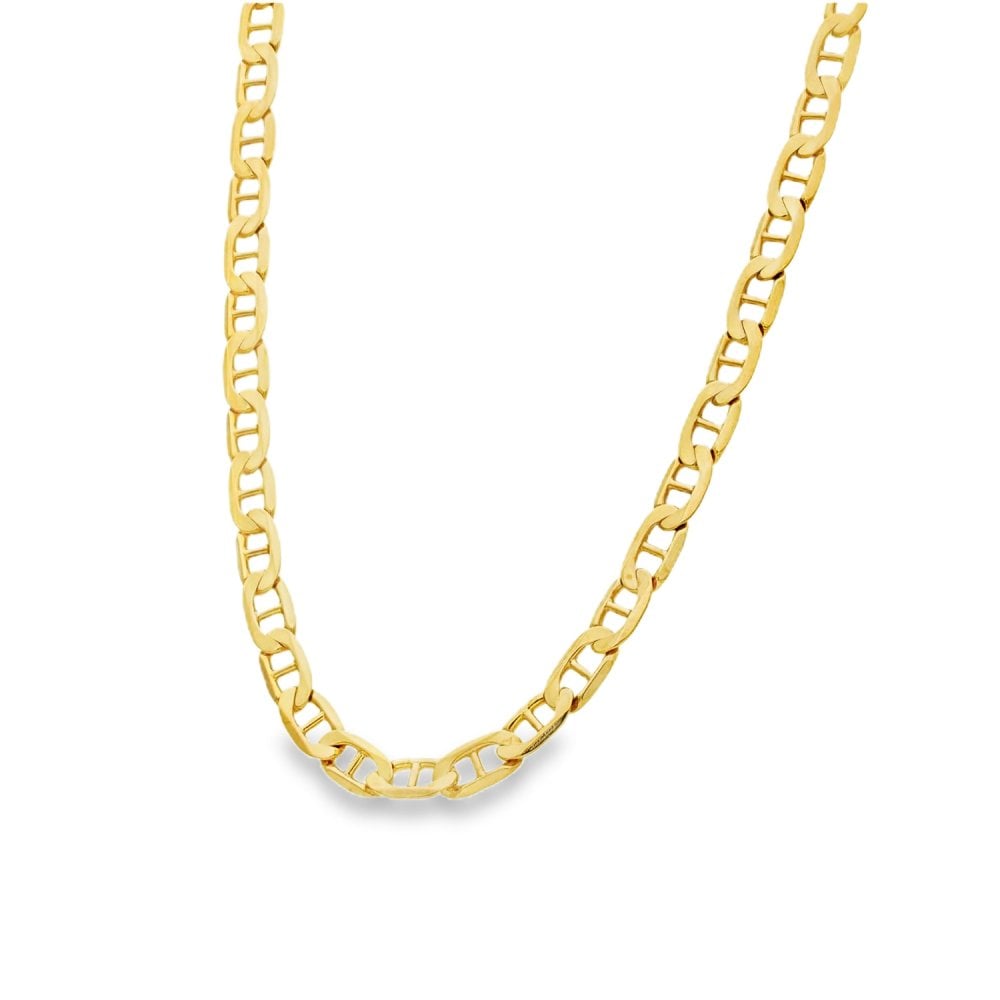 9ct Yellow Gold Flat Anchor Chain - 18" - 18.1g
