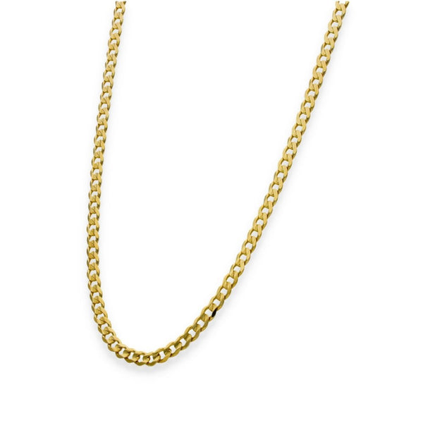 9ct Yellow Gold Flat Curb Chain - 20" - 11.0g