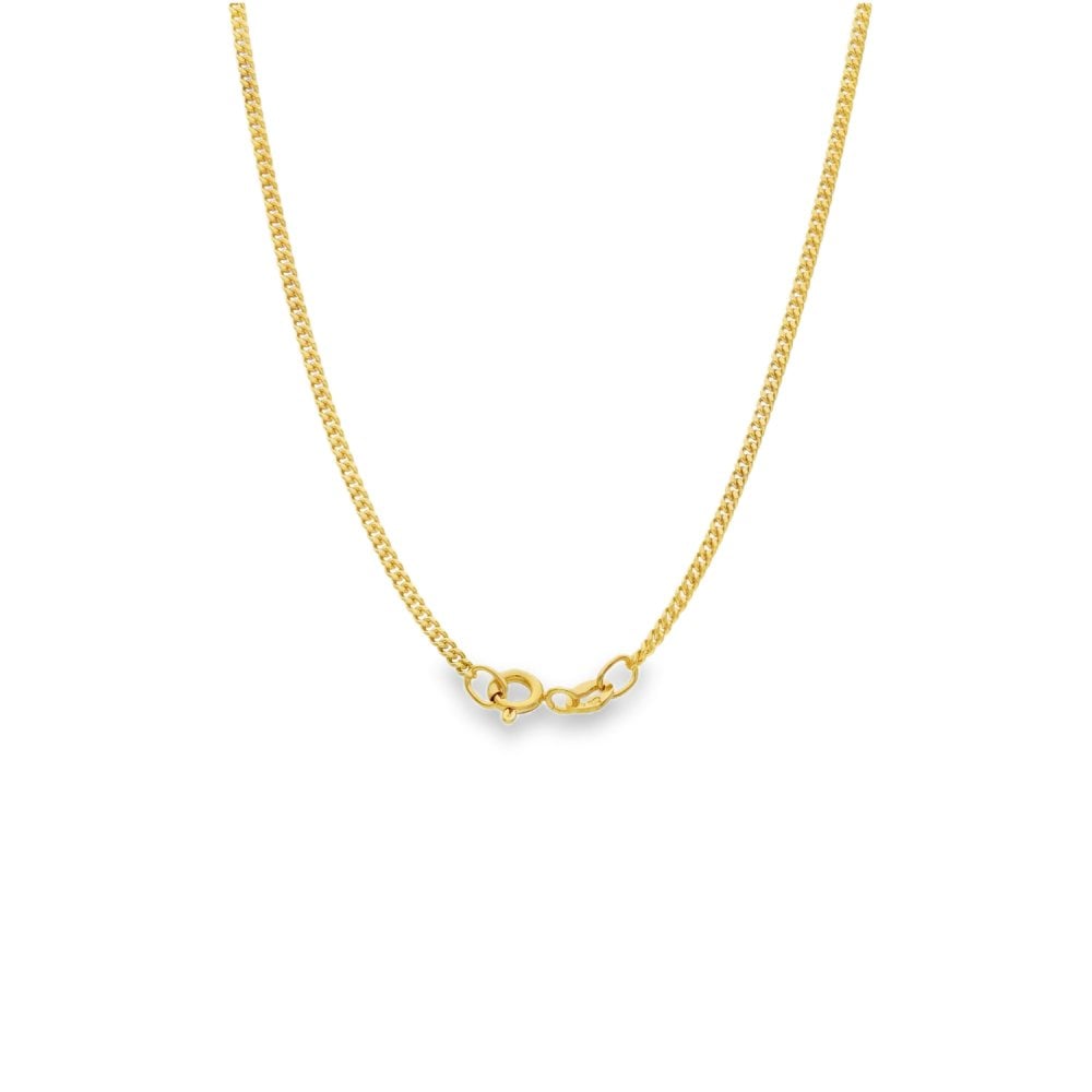 9ct Yellow Gold Engraved Pendant & Necklace - 20" - 13.0g