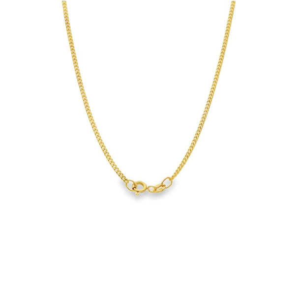 9ct Yellow Gold Engraved Pendant & Necklace - 20" - 13.0g