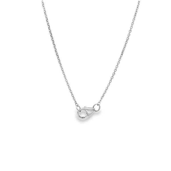 18ct White Gold Diamond Initial 'S' Pendant & Necklace - 0.06ct