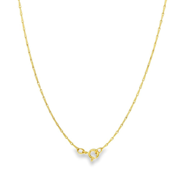 18ct Yellow Gold Diamond Pendant & Hayseed Necklace -18" -0.35ct