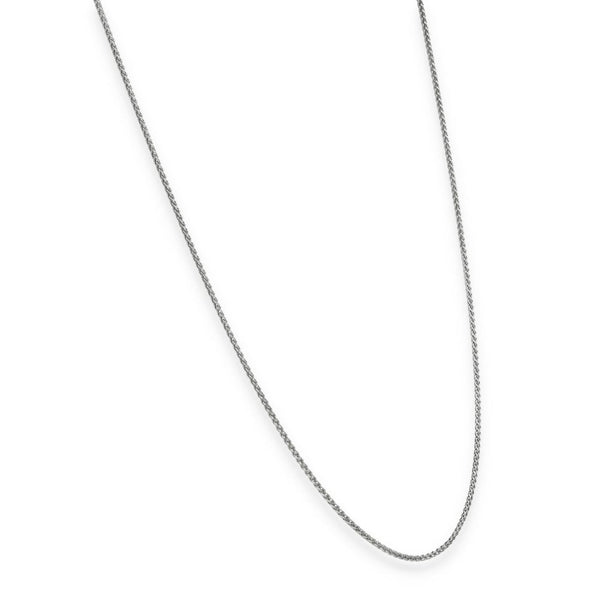 9ct White Gold Fine Spiga Chain - 18/20" - 2.9g