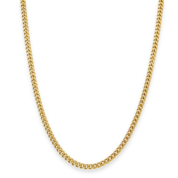9ct Yellow Gold Curb Chain - 22" - 17.3g