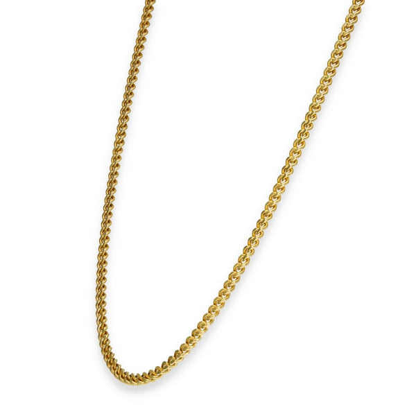 9ct Yellow Gold Curb Chain - 22" - 17.3g