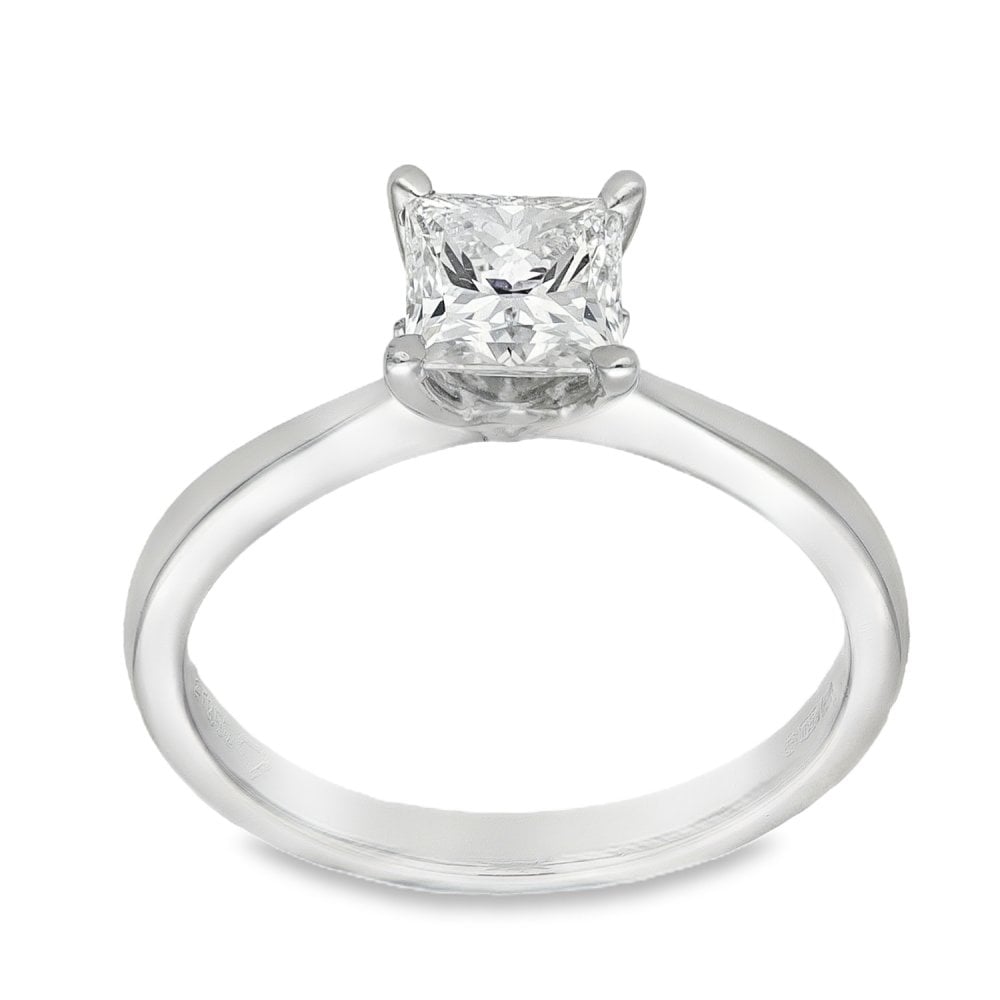 Platinum Certified Diamond Solitaire Engagement Ring - 0.90ct