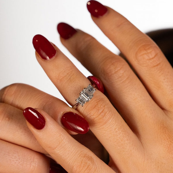 Platinum Certified Trilogy Diamond Ring - 1.90ct - VS2 - D/E