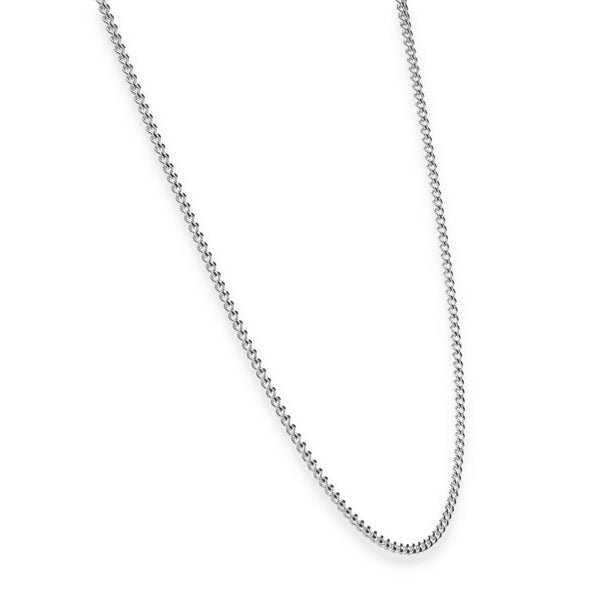 925 Sterling Silver 2mm Closed Curb Chain - 22" - 6.5g
