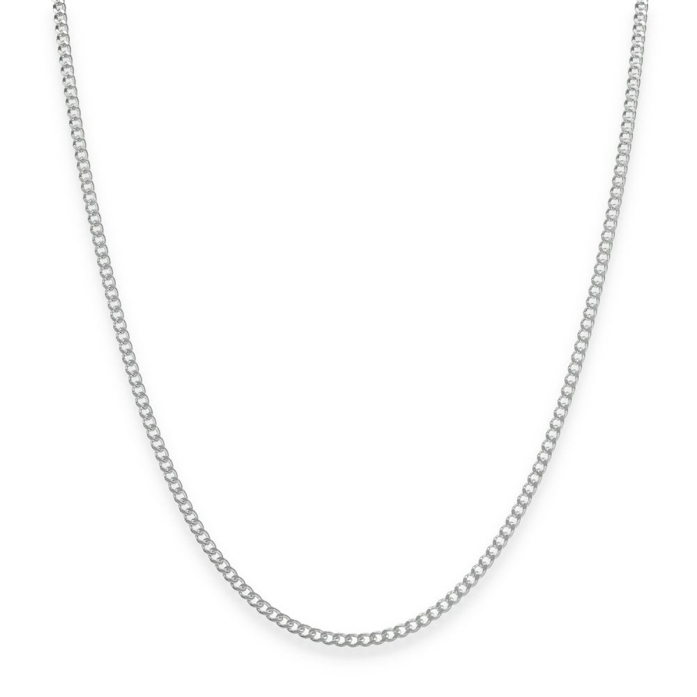 925 Sterling Silver 2mm Closed Curb Chain - 22" - 6.5g