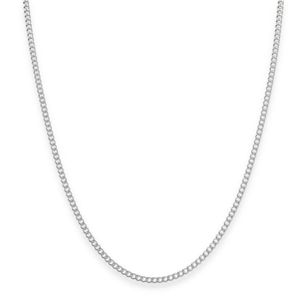 925 Sterling Silver 2mm Closed Curb Chain - 22" - 6.5g