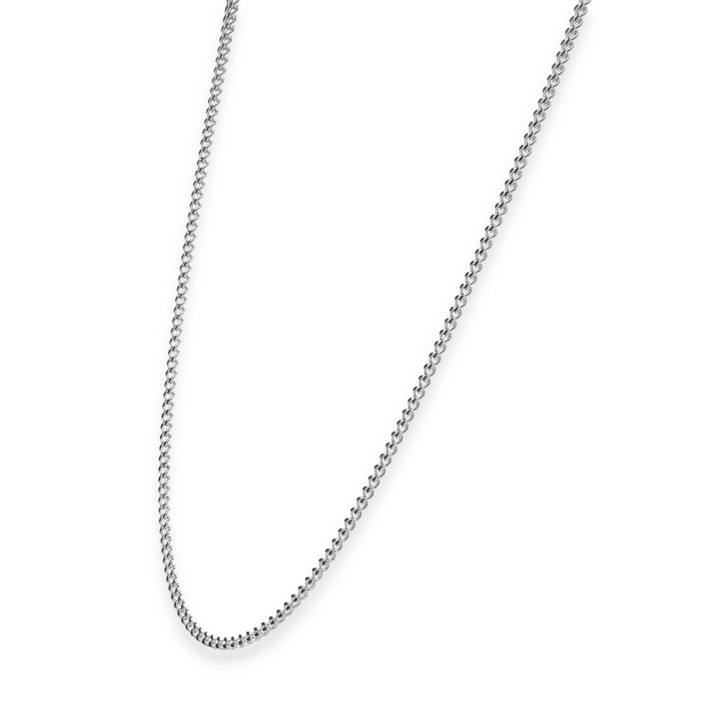 925 Sterling Silver 2mm Closed Curb Chain - 22" - 6.5g