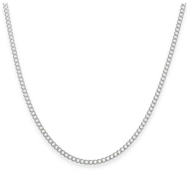 925 Sterling Silver 2mm Closed Curb Chain - 20" - 6.0g