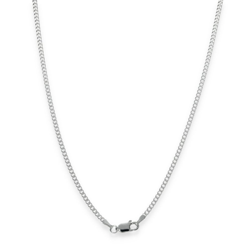 925 Sterling Silver 2mm Closed Curb Chain - 20" - 6.0g
