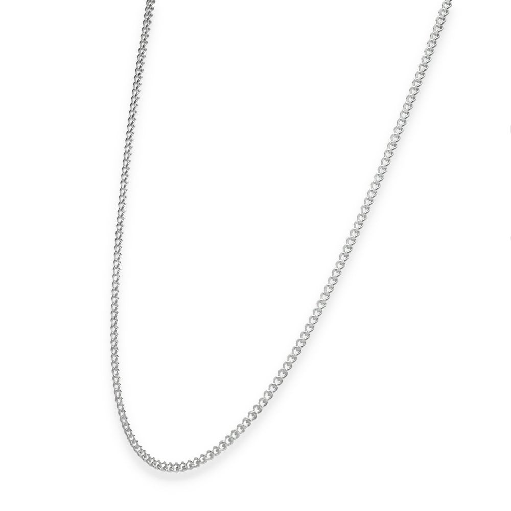 925 Sterling Silver 2mm Closed Curb Chain - 20" - 6.0g