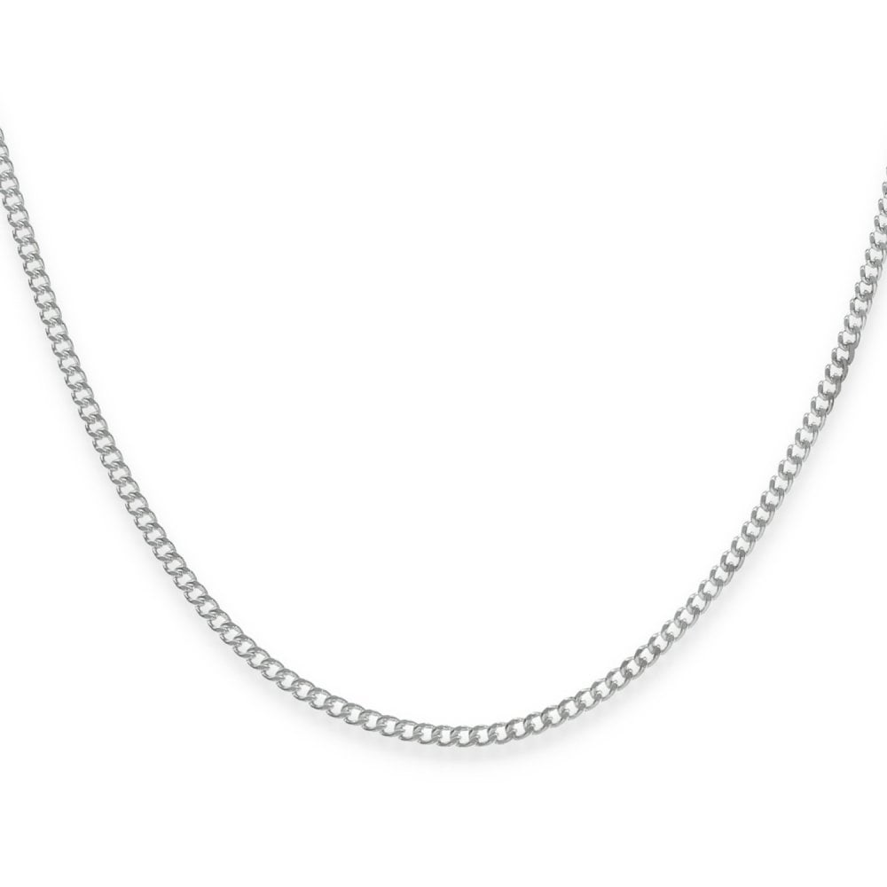 925 Sterling Silver 1.5mm Closed Curb Chain - 22" - 4.6g