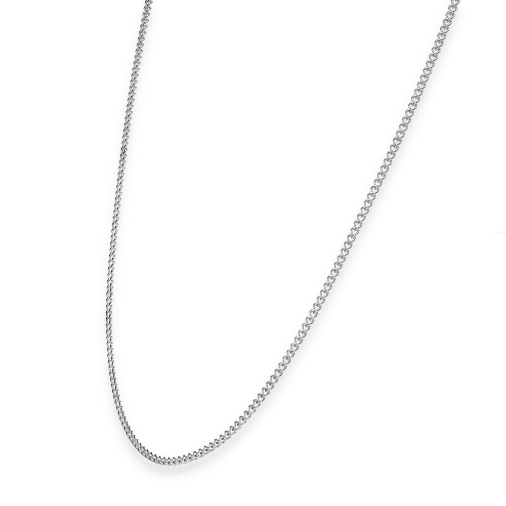 925 Sterling Silver 1.5mm Closed Curb Chain - 22" - 4.6g
