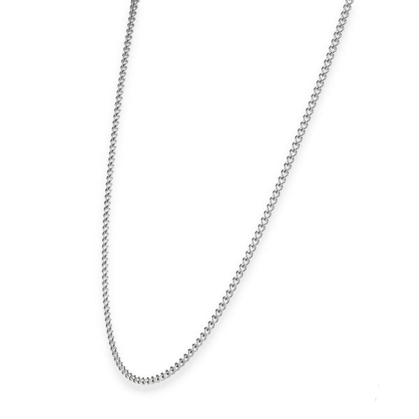 925 Sterling Silver 2mm Closed Curb Chain - 18" - 5.4g