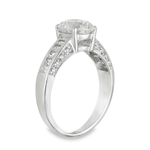 18ct White Gold Diamond Engagement Ring - Size I - 1.64ct