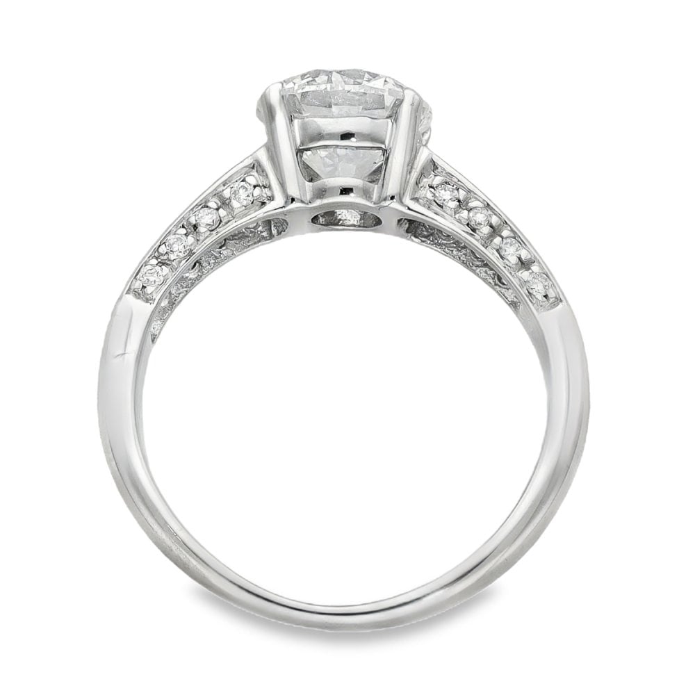 18ct White Gold Diamond Engagement Ring - Size I - 1.64ct