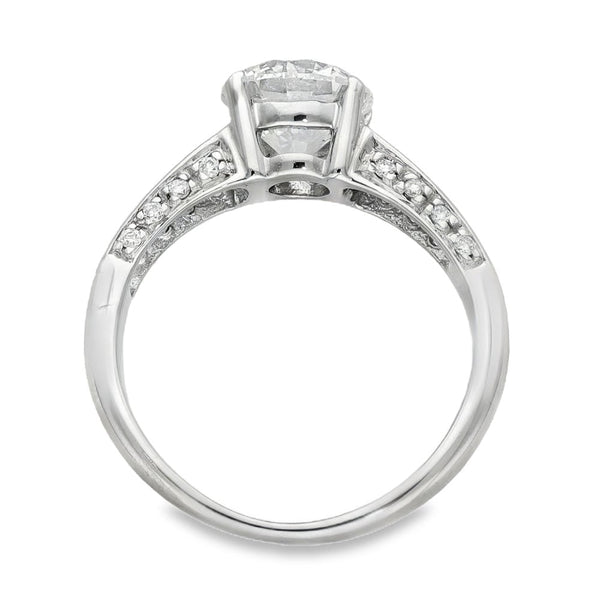 18ct White Gold Diamond Engagement Ring - Size I - 1.64ct