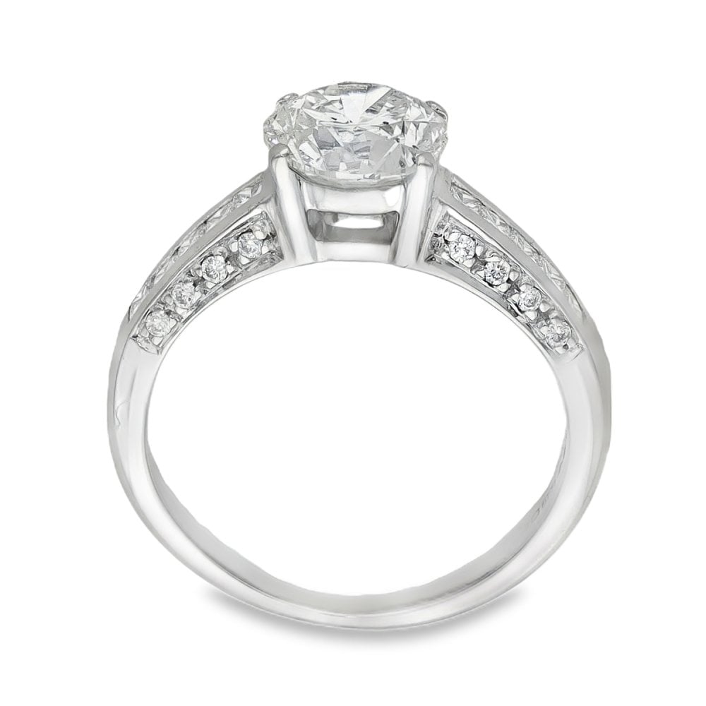 18ct White Gold Diamond Engagement Ring - Size I - 1.64ct