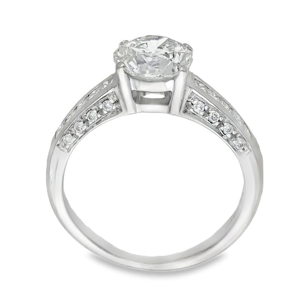 18ct White Gold Diamond Engagement Ring - Size I - 1.64ct