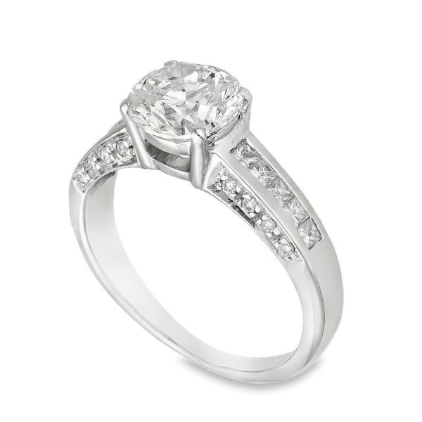 18ct White Gold Diamond Engagement Ring - Size I - 1.64ct