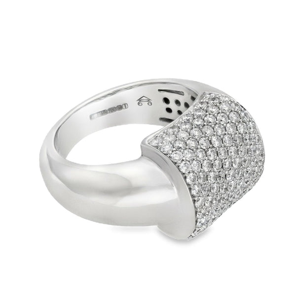18ct White Gold Picchiotti Diamond Pave Ring - Size L - 1.55ct