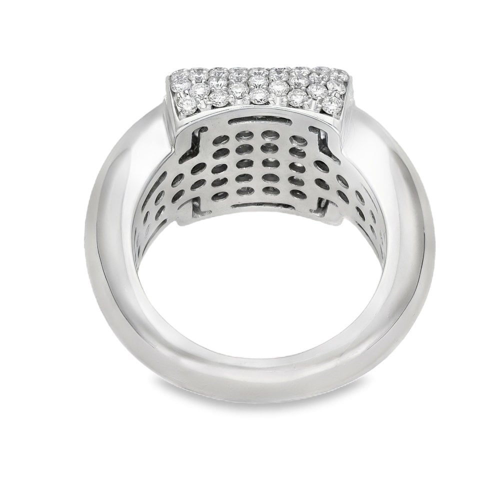 18ct White Gold Picchiotti Diamond Pave Ring - Size L - 1.55ct