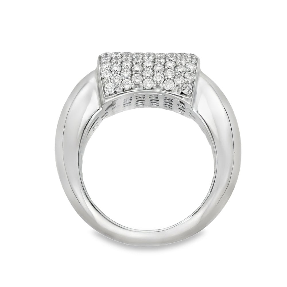 18ct White Gold Picchiotti Diamond Pave Ring - Size L - 1.55ct