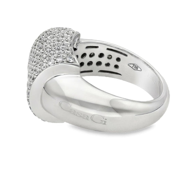 18ct White Gold Picchiotti Diamond Pave Ring - Size L - 1.55ct