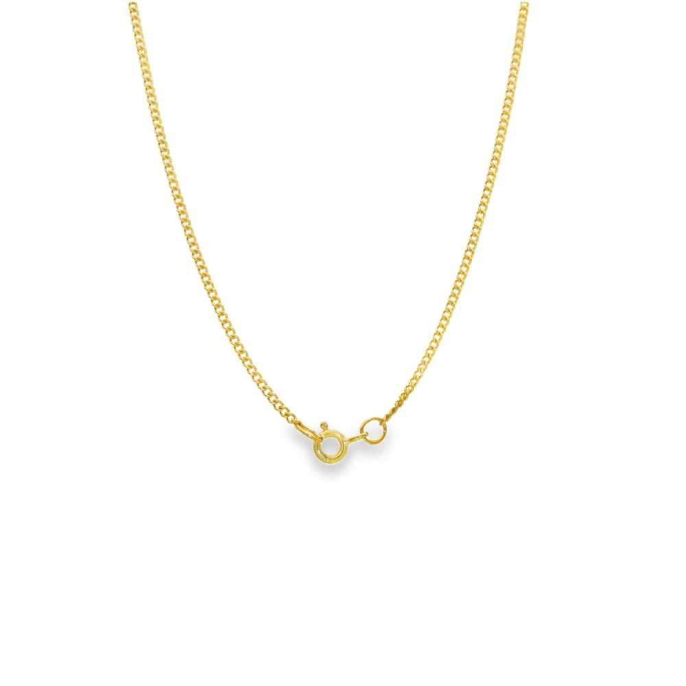 9ct Yellow Gold Diamond Cross Pendant & Necklace - 16" - 0.55ct