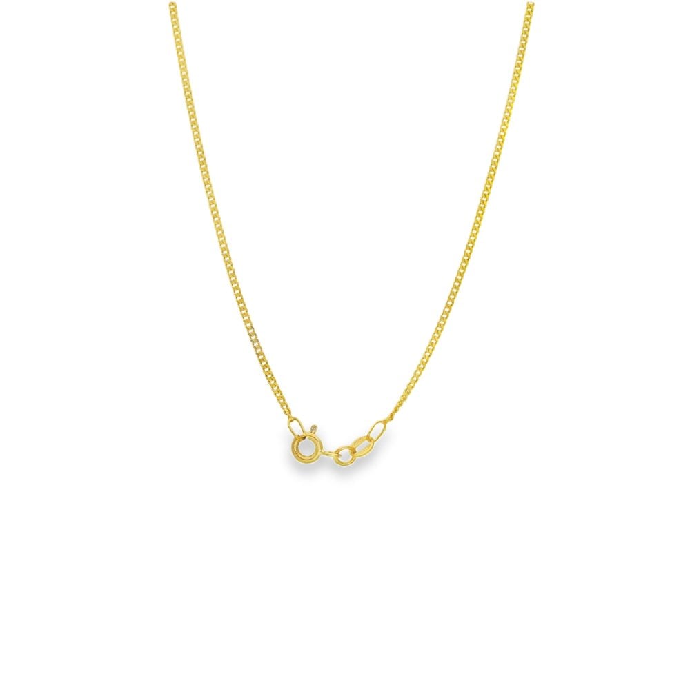 9ct Yellow Gold Art Nouveau Garnet Pendant & Necklace -17" -6.5g