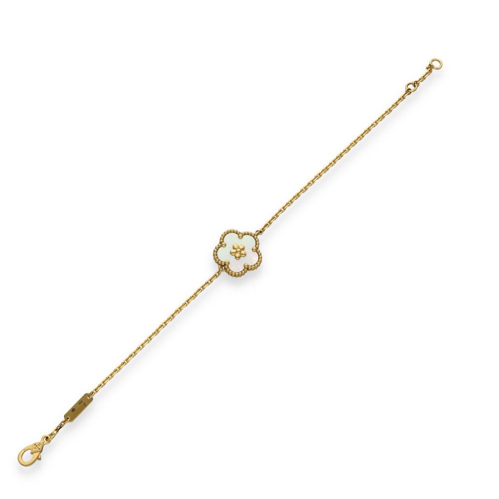 18ct Rose Gold Lucky Spring Bracelet - 6.5/7" - 4.1g