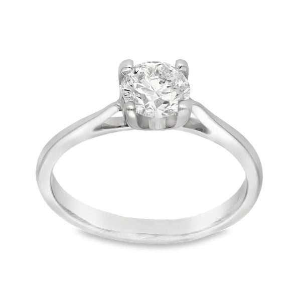 950 Platinum Diamond Solitaire Engagement Ring - Size K - 0.66ct