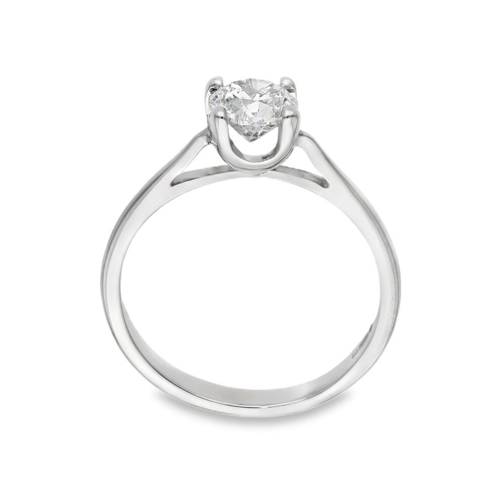 950 Platinum Diamond Solitaire Engagement Ring - Size K - 0.66ct