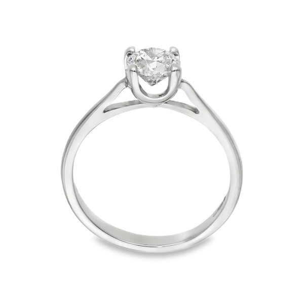 950 Platinum Diamond Solitaire Engagement Ring - Size K - 0.66ct