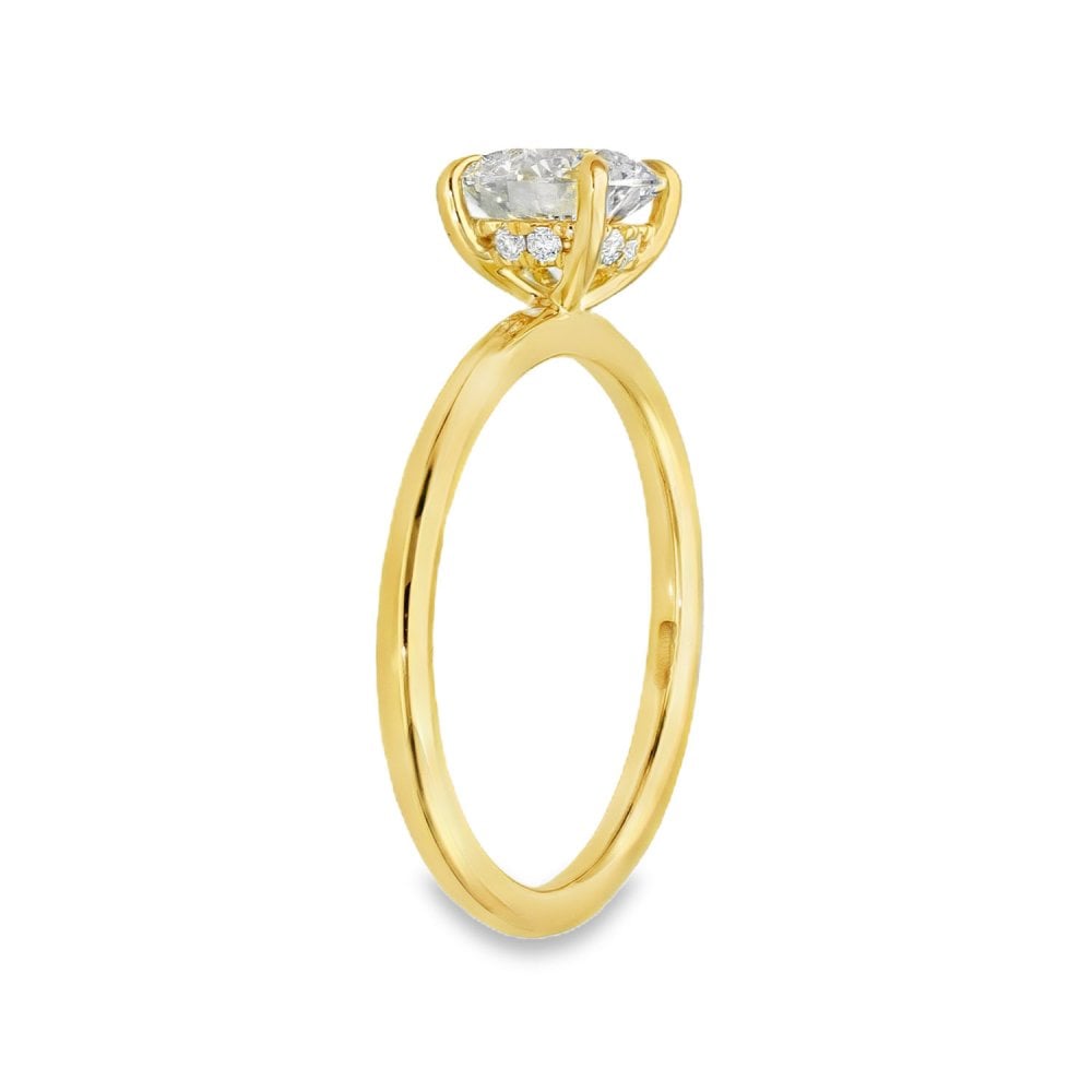1.10ct Yellow Gold Round Diamond Engagement Ring - E/VS2