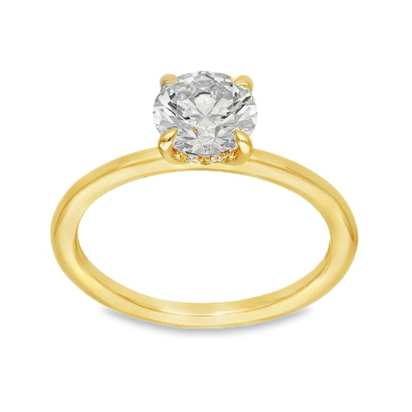 1.10ct Yellow Gold Round Diamond Engagement Ring - E/VS2