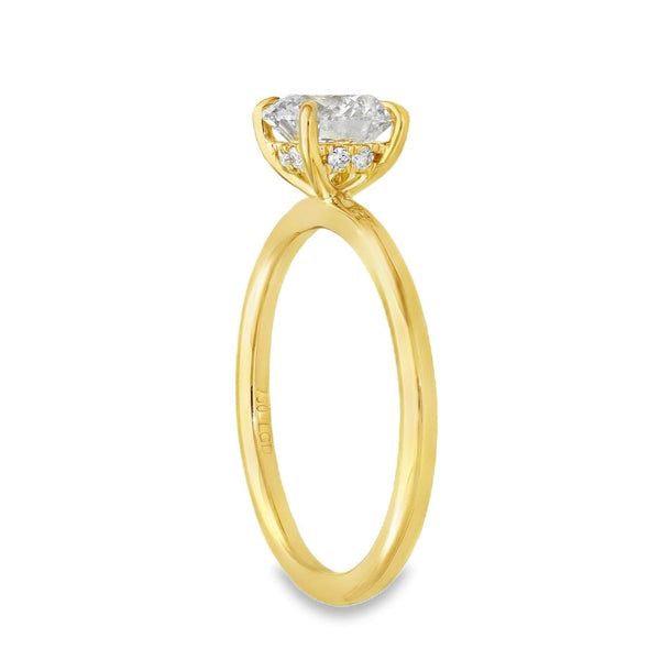 1.10ct Yellow Gold Round Diamond Engagement Ring - E/VS2