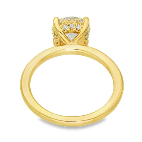 2.08ct Yellow Gold Round Diamond Engagement Ring - F/VS2