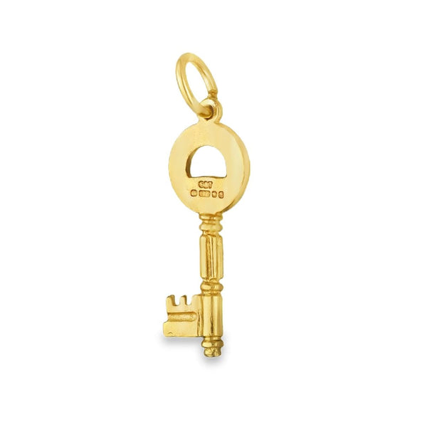 9ct Yellow Gold 21 Key Pendant - 10x25x2mm - 1.4g