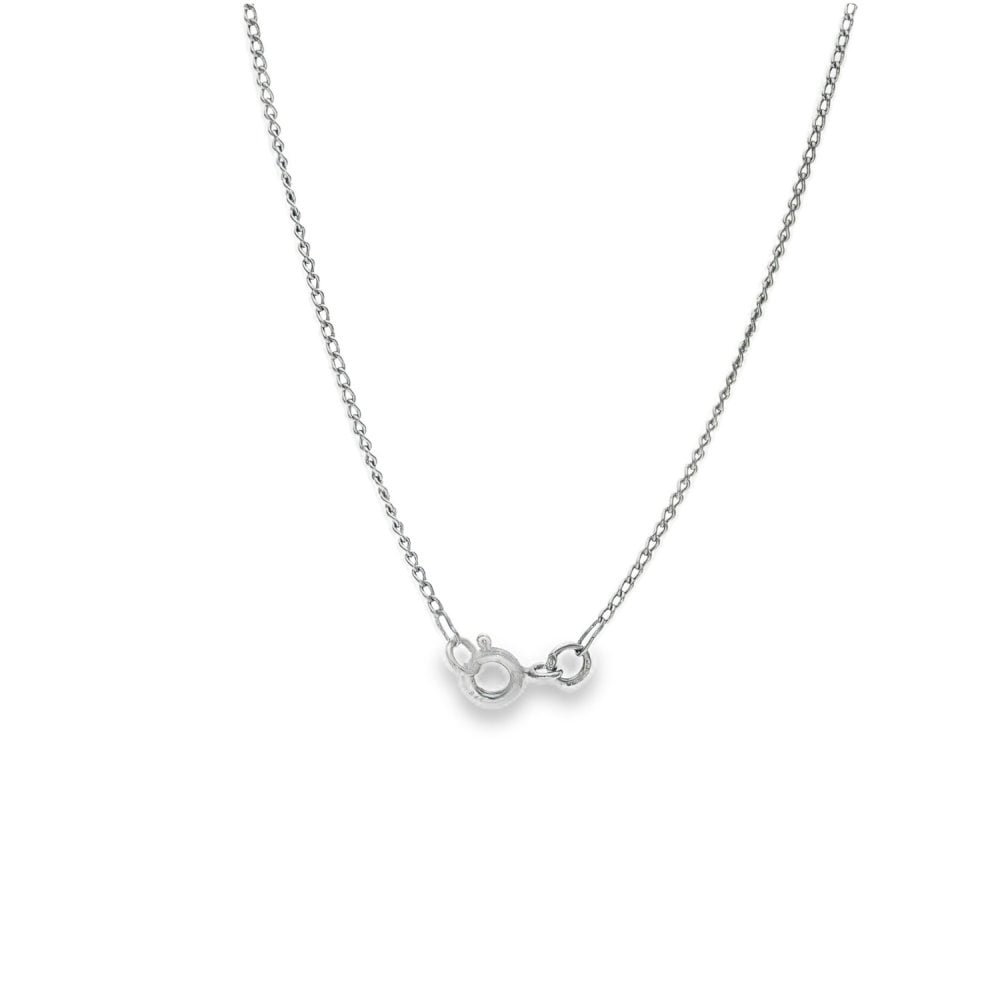 9ct White Gold Initial ‘A’ Diamond Pendant & Necklace - 0.05ct