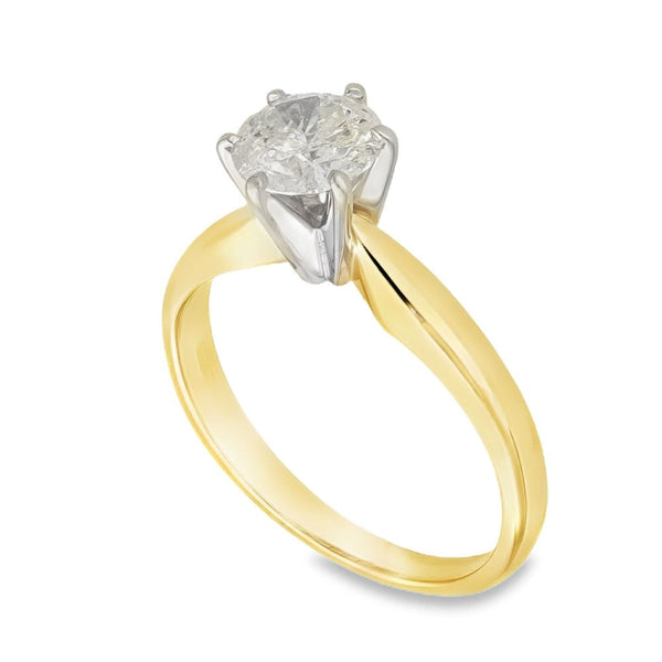 18ct Yellow Gold Diamond Solitaire Engagement Ring - 0.81ct