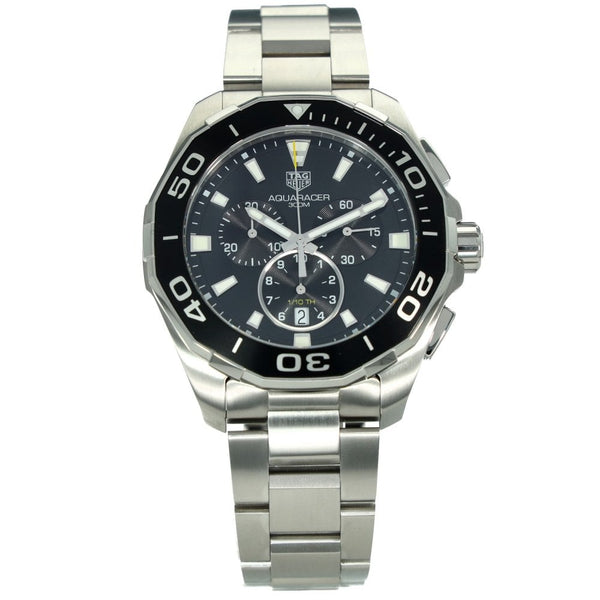 Aquaracer CAY111A – Black Chronograph Dial – Steel Bezel – 2021