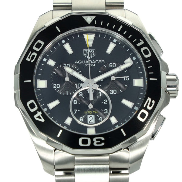 Aquaracer CAY111A – Black Chronograph Dial – Steel Bezel – 2021