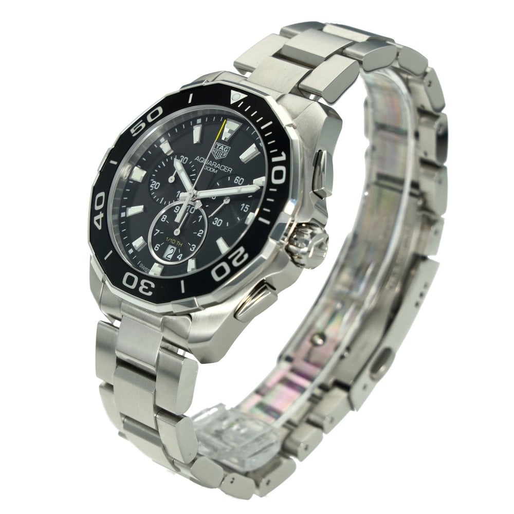 Aquaracer CAY111A – Black Chronograph Dial – Steel Bezel – 2021